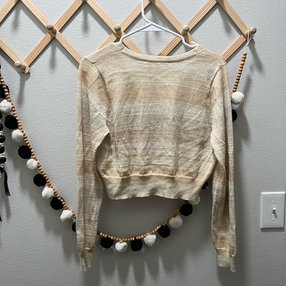 LoveShackFancy Cropped Metallic Cardigan - Picture 7 of 8